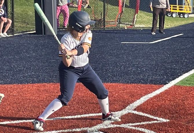 Alexandra Moyer had one of MCLA's three hits in a second game loss to Union College.